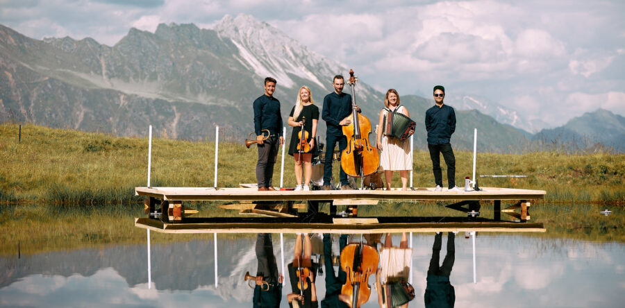 Alpentales: Abendrotleuchten